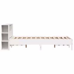 vidaXL Bookcase Bed without Mattress Wax Solid Wood Pine - white, 120 x 190cm - Additional view 4
