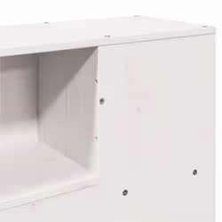 vidaXL Bookcase Bed without Mattress Wax Solid Wood Pine - white, 120 x 190cm - Additional view 8