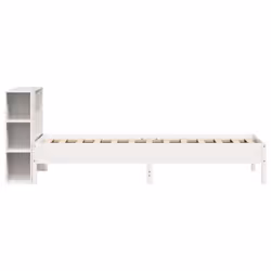 vidaXL Bookcase Bed without Mattress Bed White Small Single Solid Wood Pine - Additional view 4