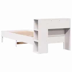 vidaXL Bookcase Bed without Mattress Bed White Small Single Solid Wood Pine - Additional view 5