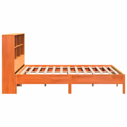 vidaXL Bookcase Bed without Mattress Bed Wax Brown 200x200cm Solid Wood Pine - Additional view 4