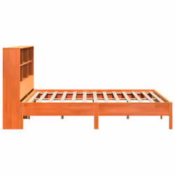vidaXL Bookcase Bed without Mattress Wax Brown Super King Solid Wood Pine - Additional view 4