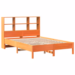 vidaXL Bookcase Bed without Mattress Bed Wax Brown 160x200cm Solid Wood Pine