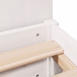 vidaXL Bookcase Bed without Mattress Bed Base White 200x200cm Solid Wood Pine - Additional view 9