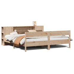 vidaXL Bookcase Bed without Mattress 180x200 cm Super King Solid Wood Pine