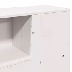 vidaXL Bookcase Bed without Mattress Bed Base White 160x200cm Solid Wood Pine - Additional view 8