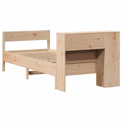 vidaXL Bookcase Bed without Mattress 75x190 cm Small Single Solid Wood Pine - Additional view 5