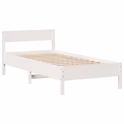 vidaXL Bookcase Bed without Mattress Bed White Small Single Solid Wood Pine - Additional view 7