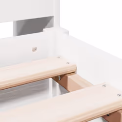 vidaXL Bookcase Bed without Mattress Home Bed Frame Solid Wood Pine - white, 150 x 200 cm - Additional view 8