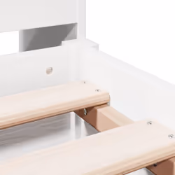 vidaXL Bookcase Bed without Mattress Home Bed Frame Solid Wood Pine - white, 140 x 200 cm - Additional view 8