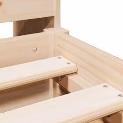 vidaXL Bookcase Bed without Mattress Home Bed Frame Solid Wood Pine - natural, 140 x 190 cm - Additional view 8
