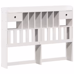 vidaXL Bookcase Bed without Mattress Home Bed Frame Solid Wood Pine - white, 140 x 190 cm - Additional view 6