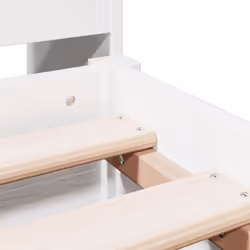 vidaXL Bookcase Bed without Mattress Home Bed Frame Solid Wood Pine - white, 140 x 190 cm - Additional view 8