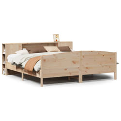 vidaXL Bookcase Bed without Mattress Home Bed Base 180x200cm Solid Wood Pine