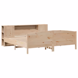 vidaXL Bookcase Bed without Mattress Home Bed Base 180x200cm Solid Wood Pine