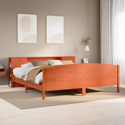 vidaXL Bookcase Bed without Mattress Bed Wax Brown 180x200cm Solid Wood Pine