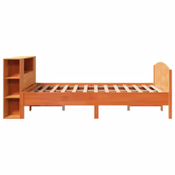 vidaXL Bookcase Bed without Mattress Bed Wax Brown 140x200cm Solid Wood Pine - Additional view 4