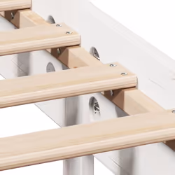vidaXL Bookcase Bed without Mattress Bed Base White 140x190cm Solid Wood Pine - Additional view 9