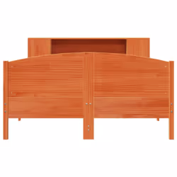 vidaXL Bookcase Bed without Mattress Bed Wax Brown 135x190cm Solid Wood Pine
