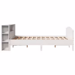 vidaXL Bookcase Bed without Mattress Bed Base White 120x190cm Solid Wood Pine - Additional view 4