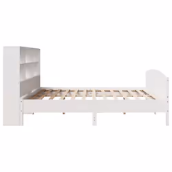 vidaXL Bookcase Bed without Mattress Bed White Super King Solid Wood Pine - Additional view 4