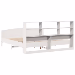 vidaXL Bookcase Bed without Mattress Bed White Super King Solid Wood Pine - Additional view 5