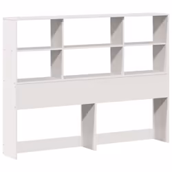 vidaXL Bookcase Bed without Mattress Bed Base White 160x200cm Solid Wood Pine - Additional view 6