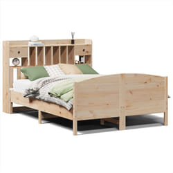 vidaXL Bookcase Bed without Mattress Home Bed Base 160x200cm Solid Wood Pine