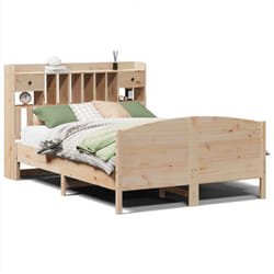 vidaXL Bookcase Bed without Mattress Home Bed Base 140x200cm Solid Wood Pine