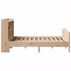 vidaXL Bookcase Bed without Mattress Home Bed Base 140x200cm Solid Wood Pine - Additional view 4