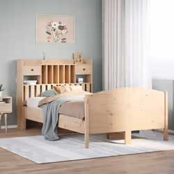 vidaXL Bookcase Bed without Mattress Bed 135x190 cm Double Solid Wood Pine