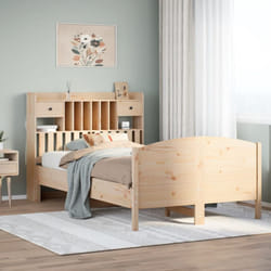 vidaXL Bookcase Bed without Mattress Bed 135x190 cm Double Solid Wood Pine