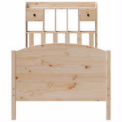 vidaXL Bookcase Bed without Mattress 75x190 cm Small Single Solid Wood Pine