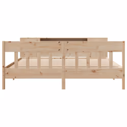vidaXL Bookcase Bed without Mattress 180x200 cm Super King Solid Wood Pine