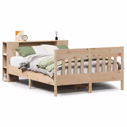 vidaXL Bookcase Bed without Mattress Home Bed Base 120x200cm Solid Wood Pine