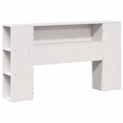vidaXL Bookcase Bed without Mattress Bed Base White 140x190cm Solid Wood Pine - Additional view 6