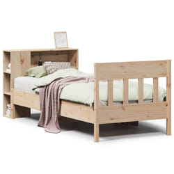 vidaXL Bookcase Bed without Mattress Home Bed Base 90x200cm Solid Wood Pine