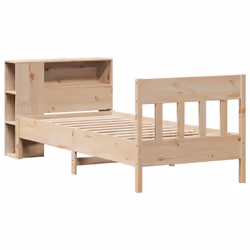 vidaXL Bookcase Bed without Mattress Home Bed Base 90x200cm Solid Wood Pine