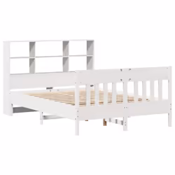vidaXL Bed Frame without Mattress White 120x190 cm Small Double Solid Wood Pine