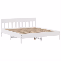 vidaXL Bed Frame without Mattress White 180x200 cm Super King Solid Wood Pine - Additional view 4