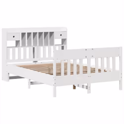 vidaXL Bed Frame without Mattress Bed Base White 160x200 cm Solid Wood Pine