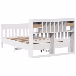 vidaXL Bed Frame without Mattress Bed Base White 160x200 cm Solid Wood Pine - Additional view 7
