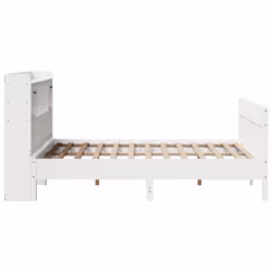 vidaXL Bed Frame without Mattress Bed Base White 140x200 cm Solid Wood Pine - Additional view 6