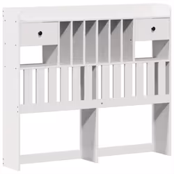 vidaXL Bed Frame without Mattress Bed Base White 135x190 cm Solid Wood Pine - Additional view 5