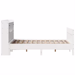 vidaXL Bed Frame without Mattress Bed Base White 135x190 cm Solid Wood Pine - Additional view 6
