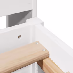 vidaXL Bed Frame without Mattress Bed Base White 135x190 cm Solid Wood Pine - Additional view 8