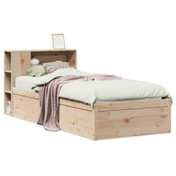 vidaXL Bed Frame without Mattress Bed Base 90x190 cm Single Solid Wood Pine