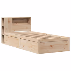 vidaXL Bed Frame without Mattress Bed Base 90x190 cm Single Solid Wood Pine