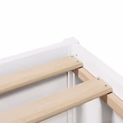 vidaXL Bed Frame without Mattress Bed Wax Solid Wood Pine - white, 75 x 190 cm - Additional view 8