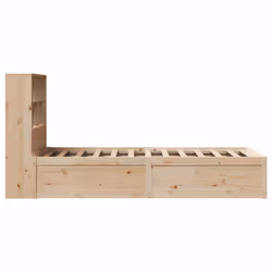vidaXL Bed Frame without Mattress Bed Base Solid Wood Pine - natural, 90 x 190 cm - Additional view 5